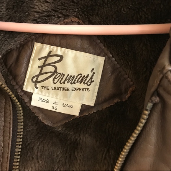 Berman’s vintage brown leather jacket - Picture 4 of 16